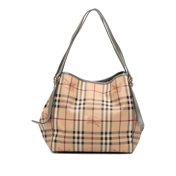 Pre-Loved Burberry Small Haymarket Check Coated Canvas Canterbury Tote - Picture 1 of 11
